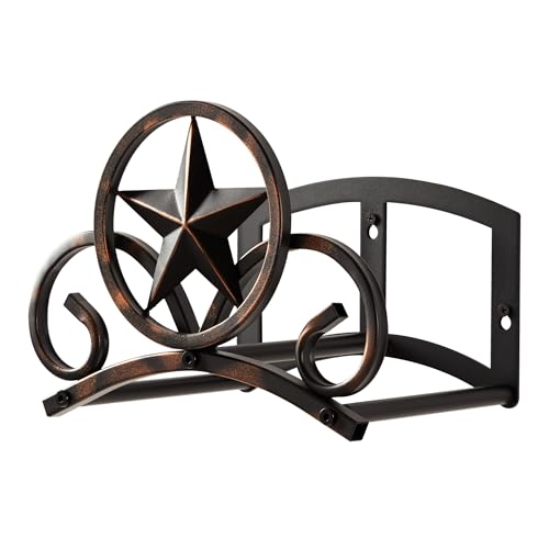 Garden Hose Holder Wall Mounted Decorative, Heavy Duty Metal Hose Hanger for Outside, Sturdy Water Hose Rack Holds 125-Feet of 5/8-Inch Hose, Water Hose Hooks