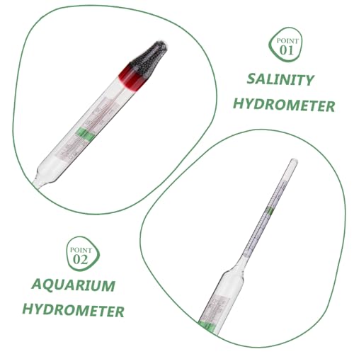 STOBAZA 1set Salimeter Test Tool Measuring Cylinder Aquarium Hydrometer for Accurate Salt Density Measurement Fish Tanks and Aquaculture