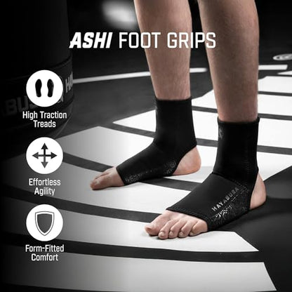 Hayabusa Ashi 4.0 Foot Grips - MMA, Muay Thai, Kickboxing, Jiu Jitsu, Boxing and Wrestling - size: Medium