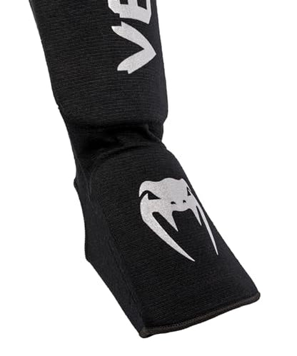 Venum Kontact Shin Guards - color: Black/Silver, size: Medium