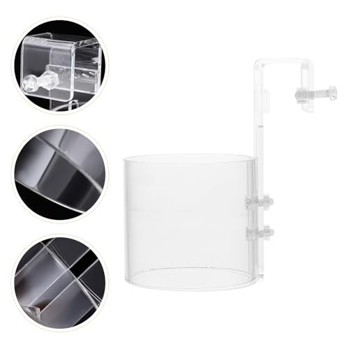 Fish Feeding Ring Acrylic Aquarium Feeder with Hook Anti-Scatter Fish Food Container Feeding Supply