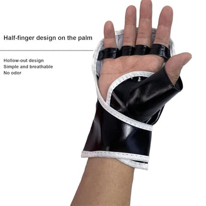 Half Finger Sparring Gloves Half Finger Adjustable Open Palm Men Women