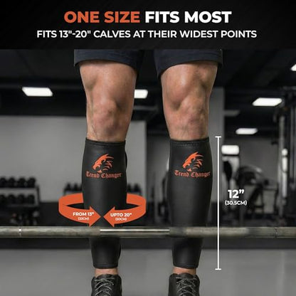 Deadlift Shin Guards & Calf Support Brace, 5mm CrossFit 2 Pack - Men, Women - size: 5MM (Thick)