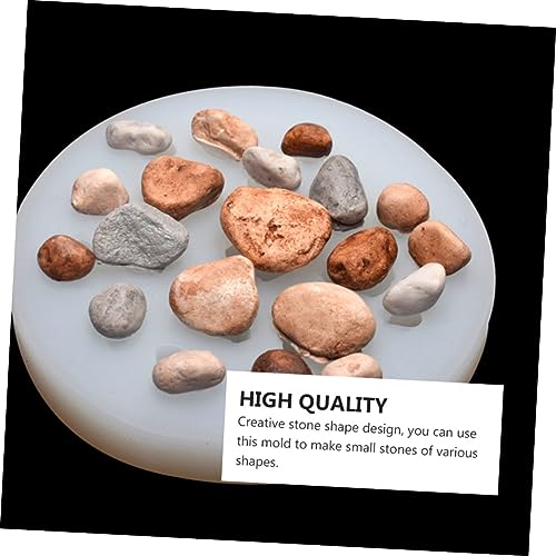 NUOBESTY Irregular Pebble Silicone Mould for DIY Stone Crafting Aquarium Decor Safe Durable Silicone Material for Unique Home Decorations and Gifts