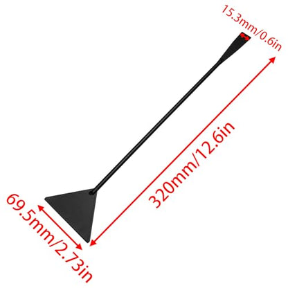 Aquatic Plant Base Plate Shovel, Fish Tank Water Feature Flat Sand Shovel, Black Stainless Steel Anti-Rust Triangular Shovels, Aquarium Landscape Bottom Sand Spread Out 1pcs