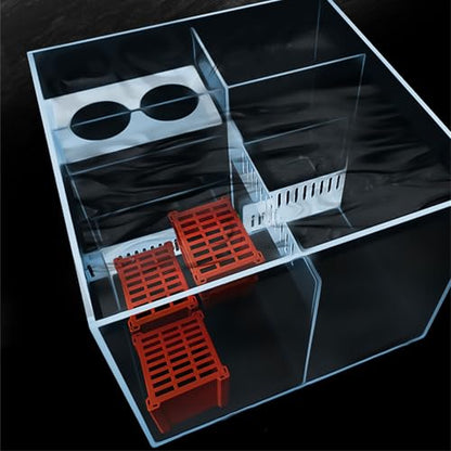 Space Saving Fish Tanks Filter Media Holder PVC Container Organizes Purification Active Carbon Water Purification PVC Filter Media Container for Aquarium