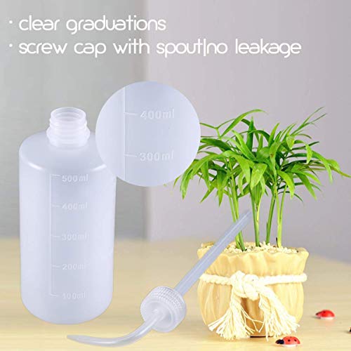 Valchoose 500ml White Squeeze Wash Bottles, Angled Nozzle, 2 Pack - color: White, size: 2x500ml