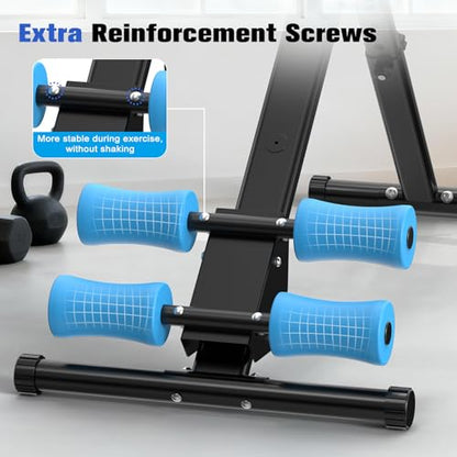 RELIFE REBUILD YOUR LIFE AB Workout Machine Adjustable Ab Trainer Machine - color: Blue