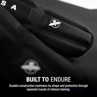 Hayabusa Core Sleeved Shin Guards for Muay Thai, Kickboxing & MMA - size: Large