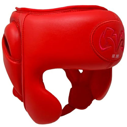 RIVAL Boxing RHG-Guerrero Headgear, Superior Visibility, Lacing Adjustment System, Handcrafted All-Leather Construction, Ergonomic Design - color: Red, size: X-Large