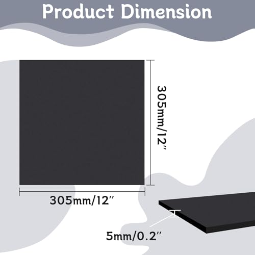 Aquarium Leveling Mat, 12x12 Inch Self-Leveling Neoprene Foam Pad for Fish Tanks - Waterproof Shock Absorbing Base Cushion with Adhesive Backing, Easy to Cut & Non-Slip Bottom Pad