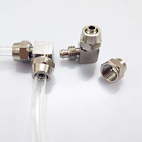Aquarium CO2 Tubing Line Elbow Conector(Pack of 2) CO2 Line Reforming Fittings