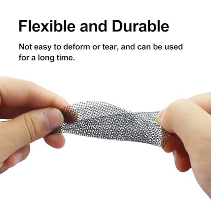 100 Pack Plant Pot Hole Mesh Pads, 4 Inch Drainage Hole Mesh Pad, Prevent Soil Loss, Bonsai Bottom Grid Mat for Terrariums, Pots & Planters