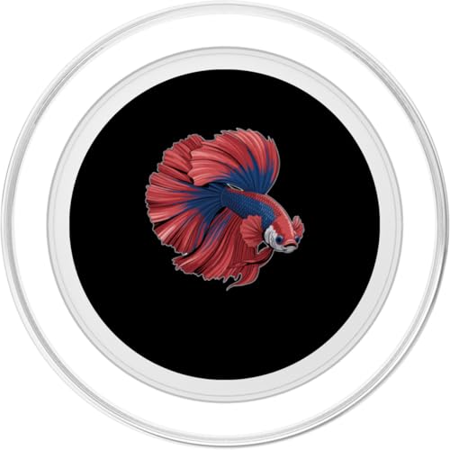Colorful Betta Fish Portrait Vibrant Aquarium Art PopSockets PopGrip for MagSafe - style: Magnetic PopGrip