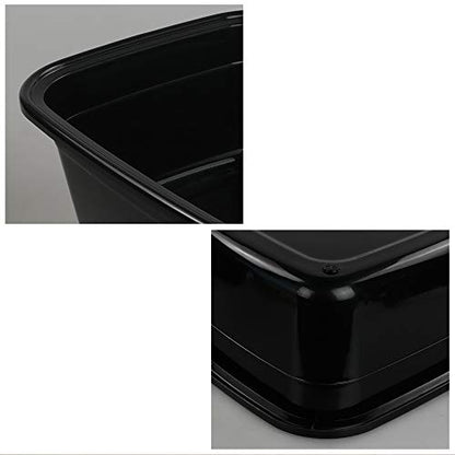 3-pack Black 16 Quart Wash Tub, Plastic Rectangular Dish Pan