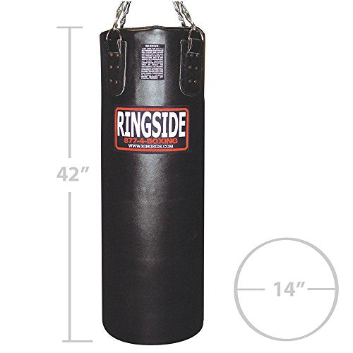 Ringside 65-pound Leather Boxing Punching Heavy Bag - color: Red, size: Red