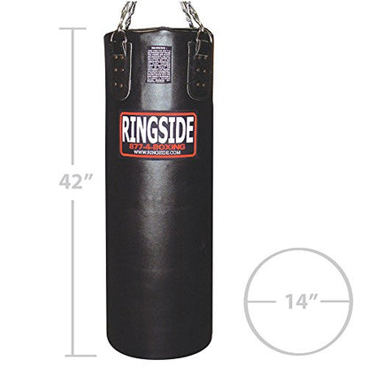 Ringside 65-pound Leather Boxing Punching Heavy Bag - color: Red, size: Red