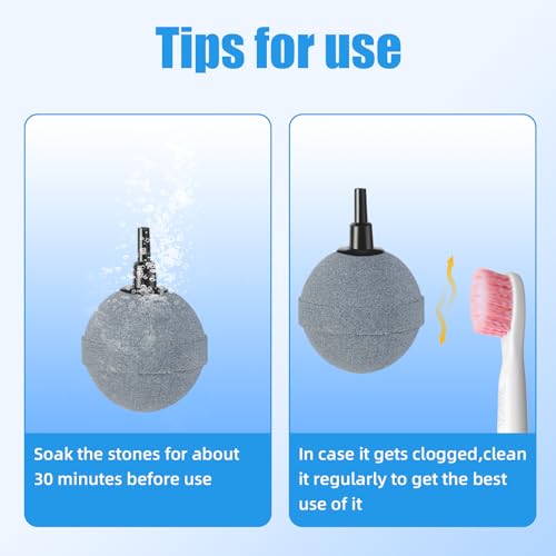 AQUANEAT Air Stones for Ponds 2 Inch, Long Lasting Aerator Oxygen Diffuser, Air Pump Accessories for Aquariums, Fish Tanks, Hydroponics and DWC Reservoirs 4 Pack - size: 4 pcs