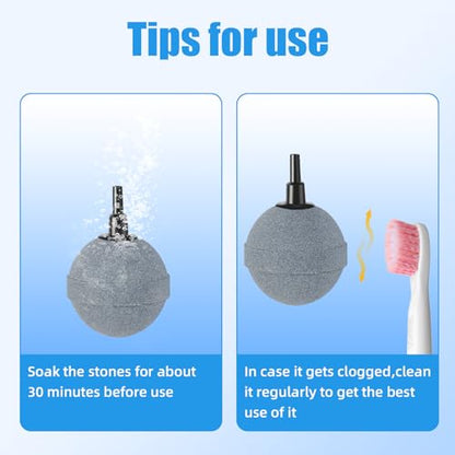 AQUANEAT Air Stones for Ponds 2 Inch, Long Lasting Aerator Oxygen Diffuser, Air Pump Accessories for Aquariums, Fish Tanks, Hydroponics and DWC Reservoirs 2 Pack - size: 2 pcs