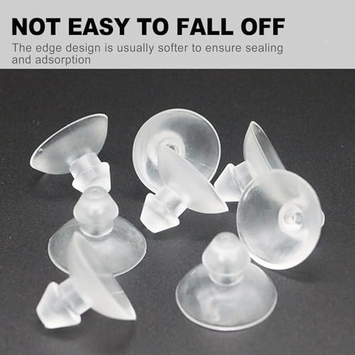 20 Pack 18mm/0.7" Transparent Anti-Collision Suction Cups for Glass Table Tops, Furniture, Desk, Without Hooks