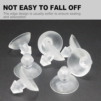 20 Pack 18mm/0.7" Transparent Anti-Collision Suction Cups for Glass Table Tops, Furniture, Desk, Without Hooks