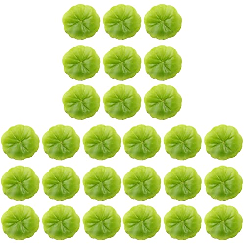 PRETYZOOM 90pcs Mini Artificial Floating Foam Lotus Leaves Lily Pads Artificial Foliage Pond Decor for Pond Pool Home Aquarium Decoration (2.36")
