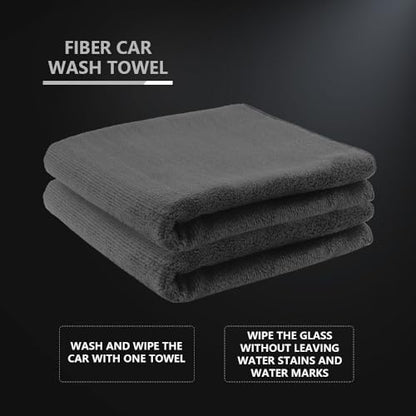 SPTA Car Microfiber Towels, Sport & Workout Towel - Gym, Exercise, Fitness, Spa, Ultra Soft, Super Absorbent, Fast Drying Premium Microfiber, 320gsm, 16in x 27in, Midnight (3-Pack)-MT036