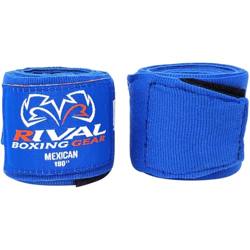 RIVAL Boxing Mexican Style Handwraps - color: Blue, size: 180 in.