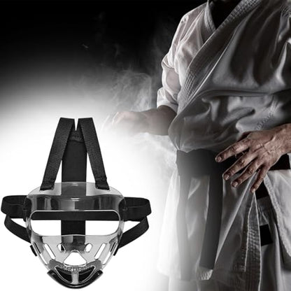 kowaku Transparent Taekwondo Sparring Mask, PC Face Shield with Chin Pad for Kickboxing Boxing Karate Training