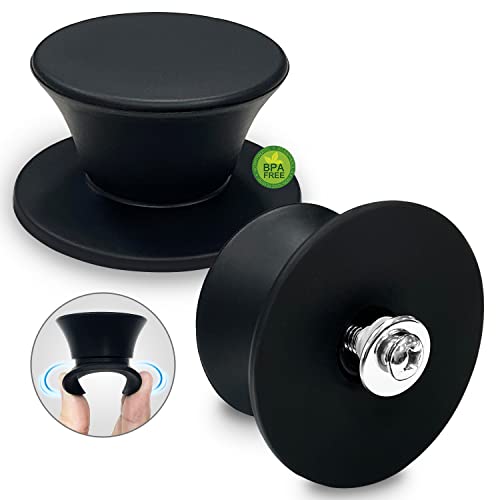 Walfos 2 Pack Universal Silicone Pot Lid Replacement Knob, Heat Resistant Pan Lid Holding Handles,BPA Free, Dishwasher Safe, Great for Slow Cookers, Skillets and Kitchen Cookware Covers