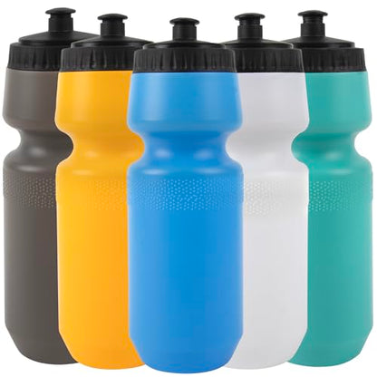 Trail maker Reusable Leakproof Water Bottles, 25 Oz. BPA Free Pull Top Cap & Squeeze for Water & Sports Drinks, 50 Pack