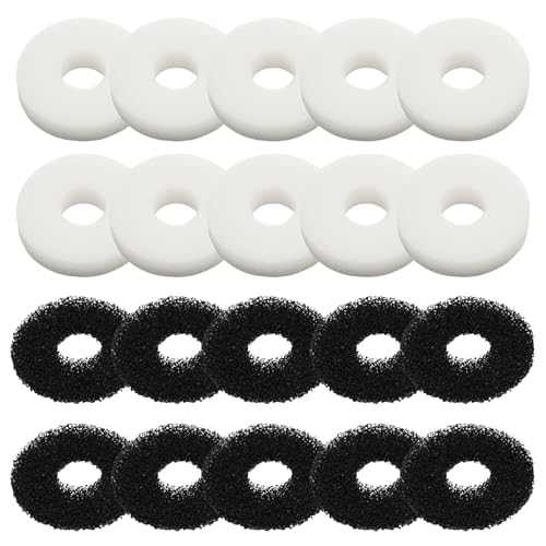 20 Packs Replacement Aquarium Maintenance Kit, Aquarium Sponge Foam and Carbon Rings Set, Replacement for Biorb Filter