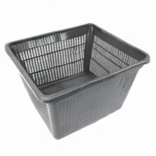 Pond H2o Water Garden Pond Slotted Mesh Plastic Square Aquatic Plant Basket, 11" (28cm), Set of Three (3) Planter Baskets Pots for Hydroponics, Aquaponics