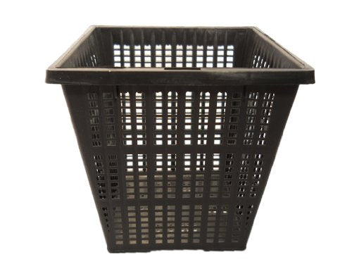PondH2o 4" Square Water Garden Pond Aquatic Plastic Slotted Mesh Pond Plant or Flower Basket 6 Pack, Plastic Planting Pots Water Garden Pot for Pond Aquarium Aquaponics, Hydroponics