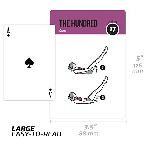 Pilates Workout Cards, Instructional Fitness Deck for Women & Men, Beginner Fitness Guide to Training Exercises at Home or Gym - style: Pilates