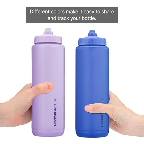 Hydra Cup -4 Pack- 32oz Squeeze Water Bottles for Women, Spin Class Squirt