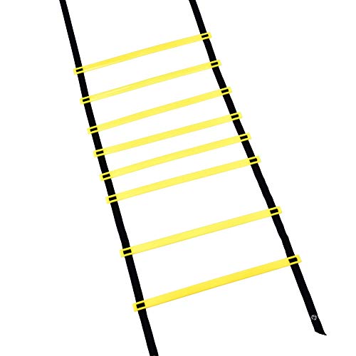Greensen 13ft Training Ladder & Speed Cones Training Set Speed and Balance Training Ladder Ladder Exercise Workout Equipment for Soccer Speed Football Fitness Feet