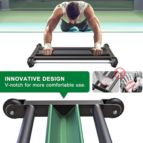 Glute Ham Glider, Hamstring Roller with V Bar - color: Large: 28.7 inches x 17 inches