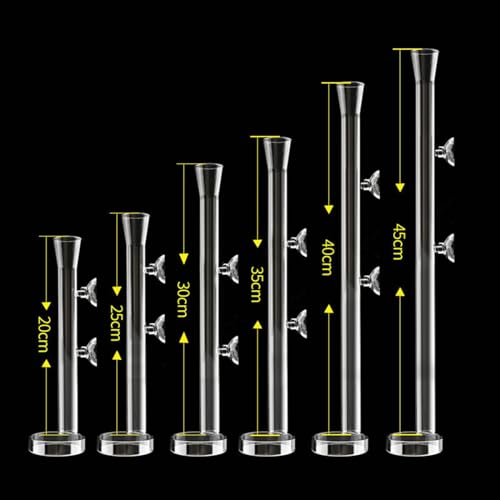 Aquarium Feeder Tube Glass Feeding Tube with Round Feeding Tray Multiuse Shrimp Feeder for Home Use, 45cm