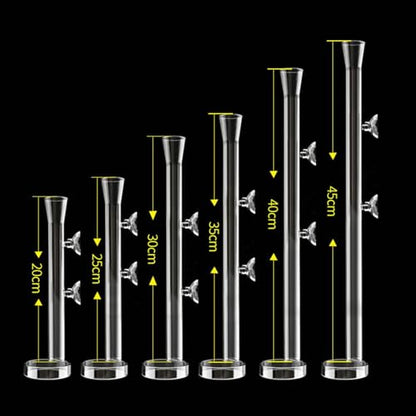 Aquarium Feeder Tube Glass Feeding Tube with Round Feeding Tray Multiuse Shrimp Feeder for Home Use, 45cm