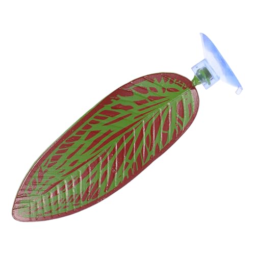 ARTIBETTER Betta Fish Leaf Pads Aquarium Hammock with Suction Cup Artificial Plant Leaf for Fish Resting and Spawning Tank Decor Red Green