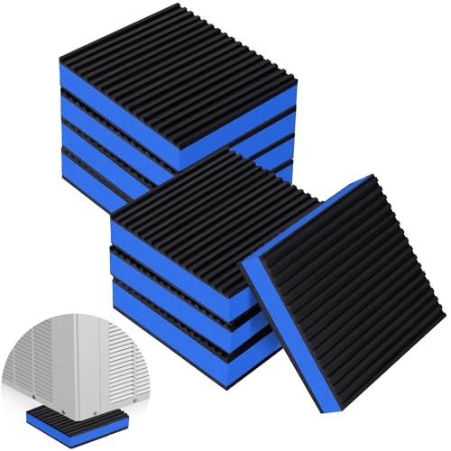 8 Pack Anti Vibration Pads for Washing Machine 4"x4", 7/8"T EVA Mechanical Damping Vibrating Sound Isolation Pad Rubber Isolator Mat for Compressor, Air Conditioner, Washer, Dryer, Treadmill - size: 4'' X 4'' X 7/8"