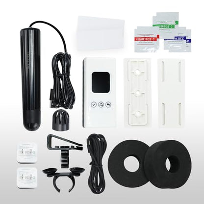 Smart Aquarium Water Quality Monitor 7-in-1 pH, Temperature, TDS, EC, Salinity, ORP & Specific Gravity Real-Time Alerts with App Control, Replaceable Probe for Freshwater, Saltwater, Reef & Ponds