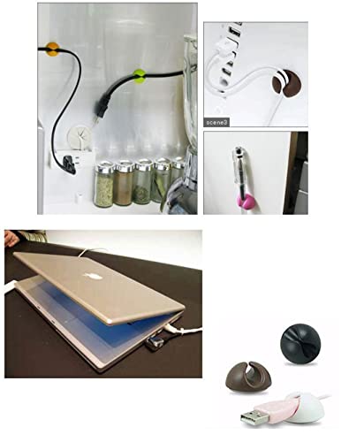 Cable Clips, 6 Pack Adhesive Cable Management Clips, Cable Organizer Clips, Car Cable Clips