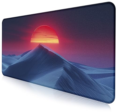 Mountain Top Scenery Mouse Pad Sunset Mountain Computer Decorative Desk Pad | The Surface Of The Mouse Pad Is Designed With Fiber Woven Material, And The Base Is Made Of Natural Anti Slip Rubber. - color: Beautiful Mountain Peaks
