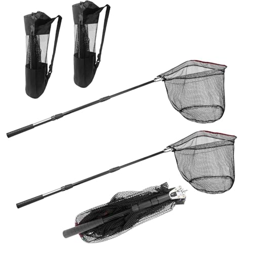 Portable Telescopic Fishing Net with Handle and Storage Bag