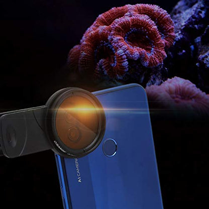 Zerodis Fish Photography Lens, Smartphone Camera Lens Filter Accessories with Macro for Reef Aquarium Photography