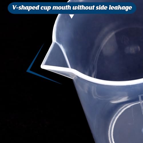 6-Pack 150ml Plastic Lab Beakers, Graduated Measuring Cups with Pour Spout, Transparent PP for Science Experiments, Kitchen & DIY - style: 150 ML
