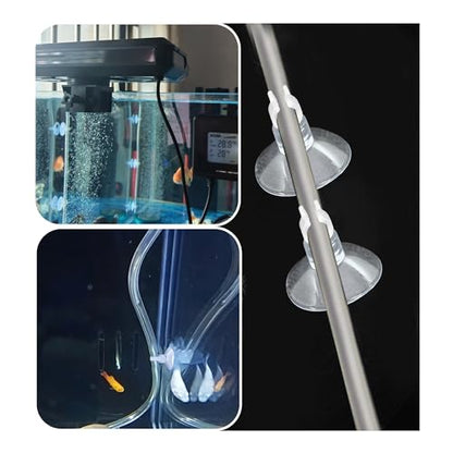 40PCS 5mm Aquarium Suction Cup Clips, Clear Airline Tube Holders for Fish Tank Air Hose, Clamps for Aeration Tubing Setup and Organization - size: 5mm