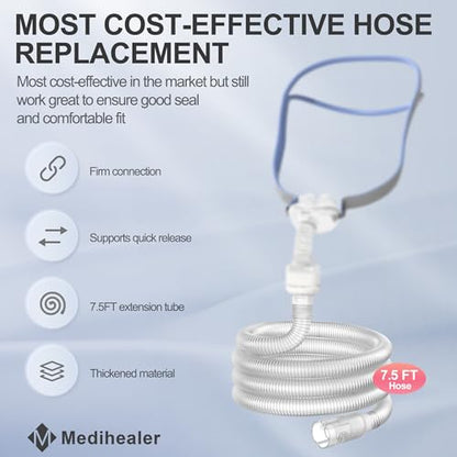 Replacement CPAP Tubing for AirMini with Humi DX,Including Tube Compatible with Airmini P10/N20/F20 & 6 Humi DX Compatible with N20/P10 Connector for AirMini,Great-Value CPAP Supplies by Medihealer